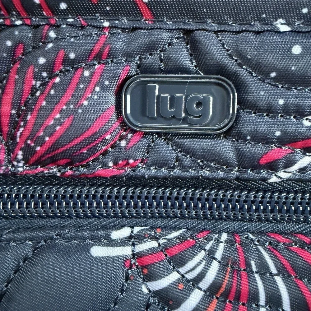 Lug Flipper Jewelry Makeup Organizer Travel Clutch in Fireworks Navy Blue 🎆